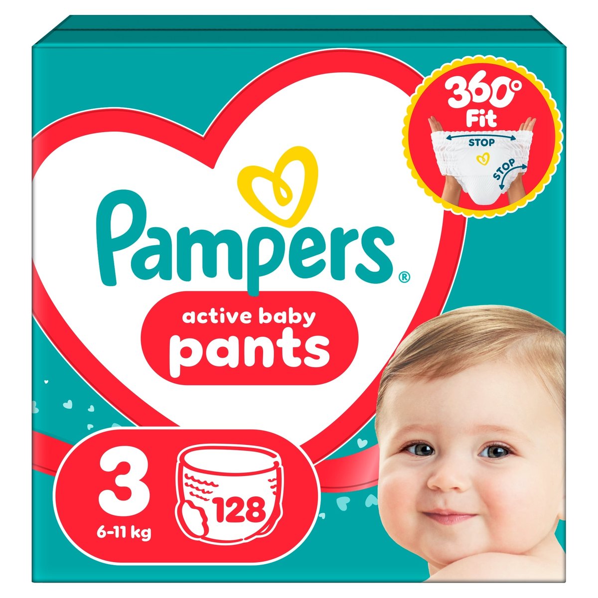 Pampers Active Baby Pants Bugyipelenka, Méret: 3 (6-11 kg) 128 db