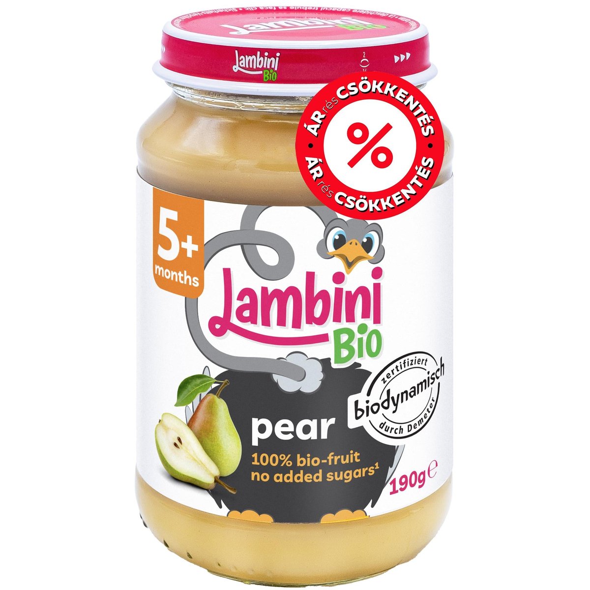 Lambini BIO Demeter Körte bébiétel  5 hónapos kortól