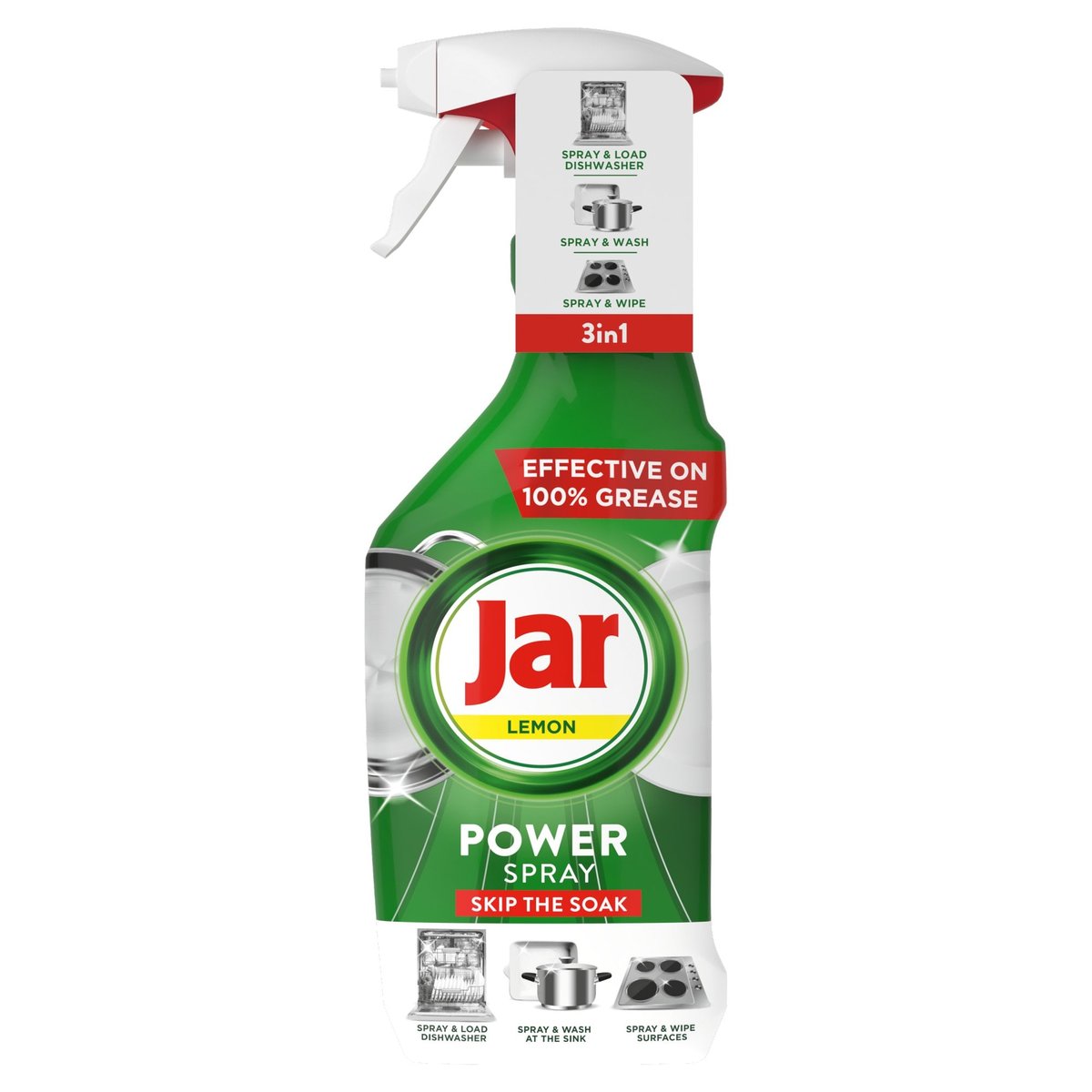 Jar Power Spray 3 az 1-ben edényekhez és konyhai felületekhez citrus illattal