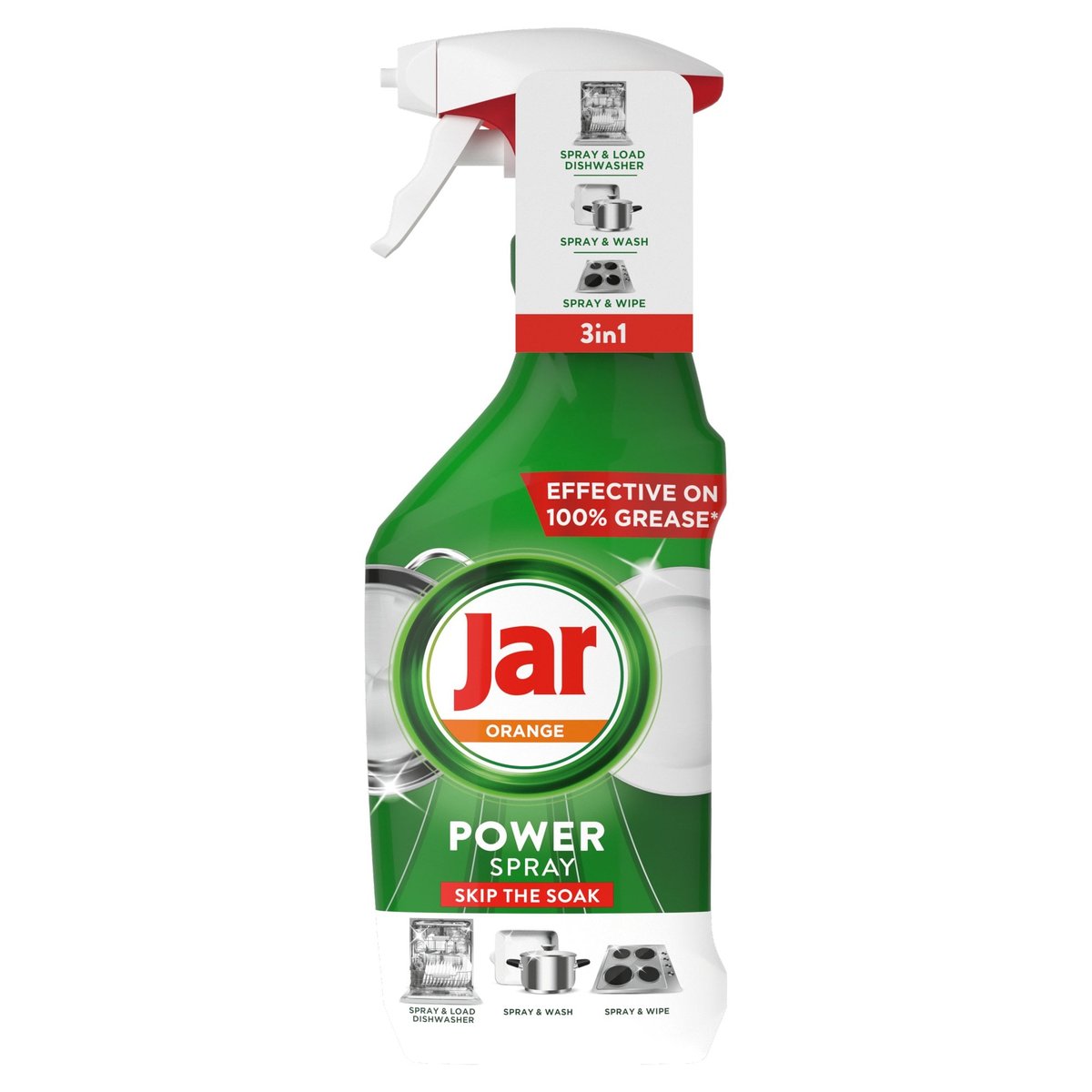 Jar Power Spray 3 az 1-ben edényekhez és konyhai felületekhez narancs illattal