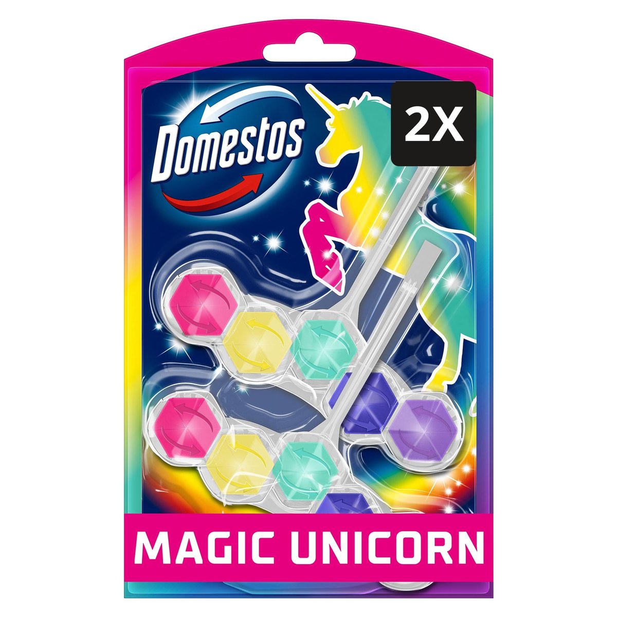 Domestos Power5 Magic Unicorn WC illatosító blokk, 2x50 g