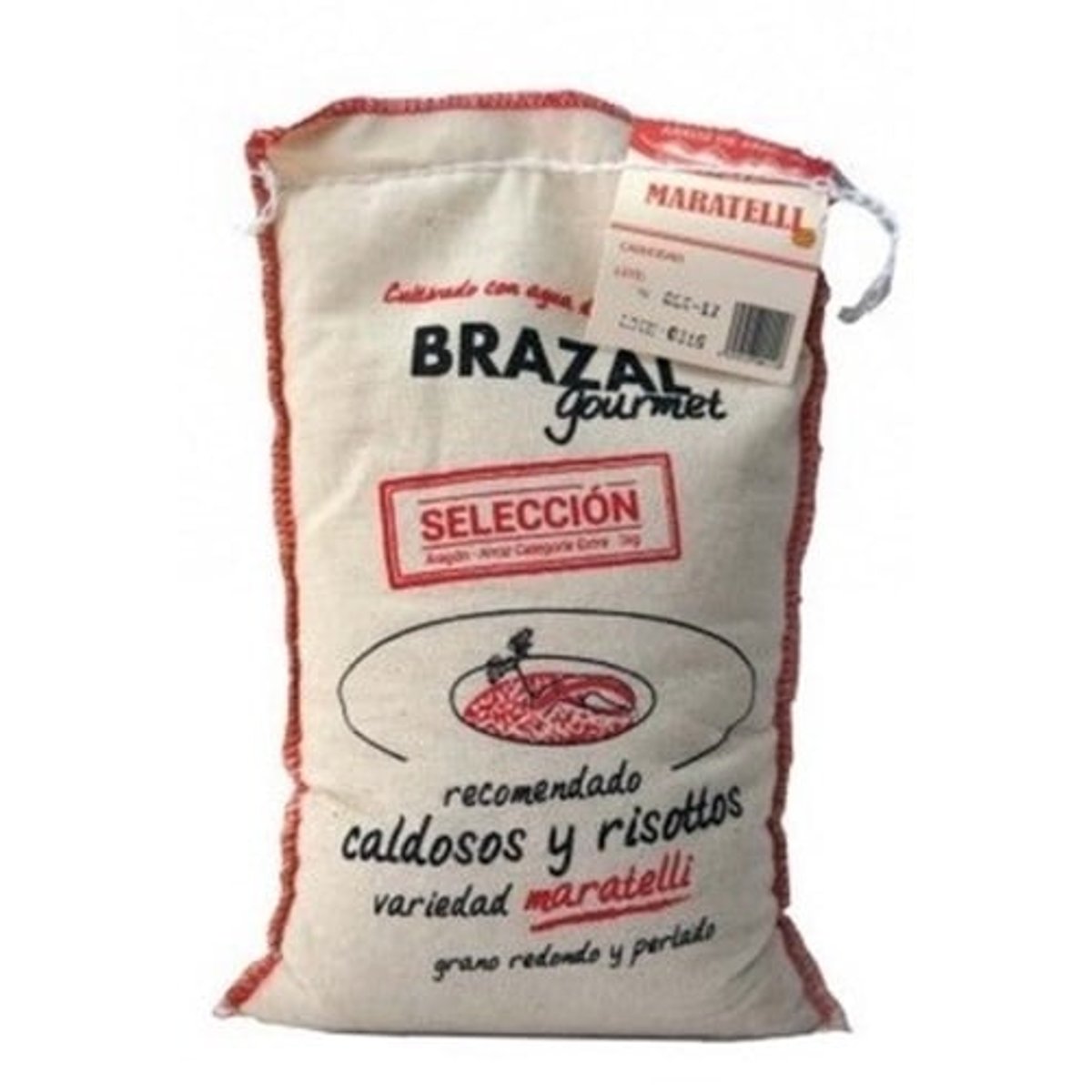 Arroz Brazal Maratelli (kerekszemű) rizs (Brazal Gourmet) textilzsákban
