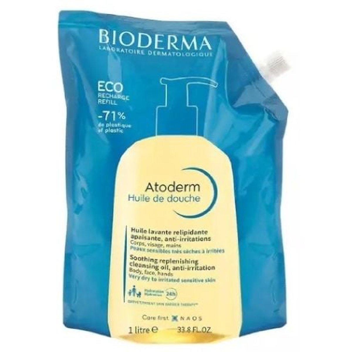 BIODERMA Atoderm olajtusfürdő utántöltő öko 1000ml