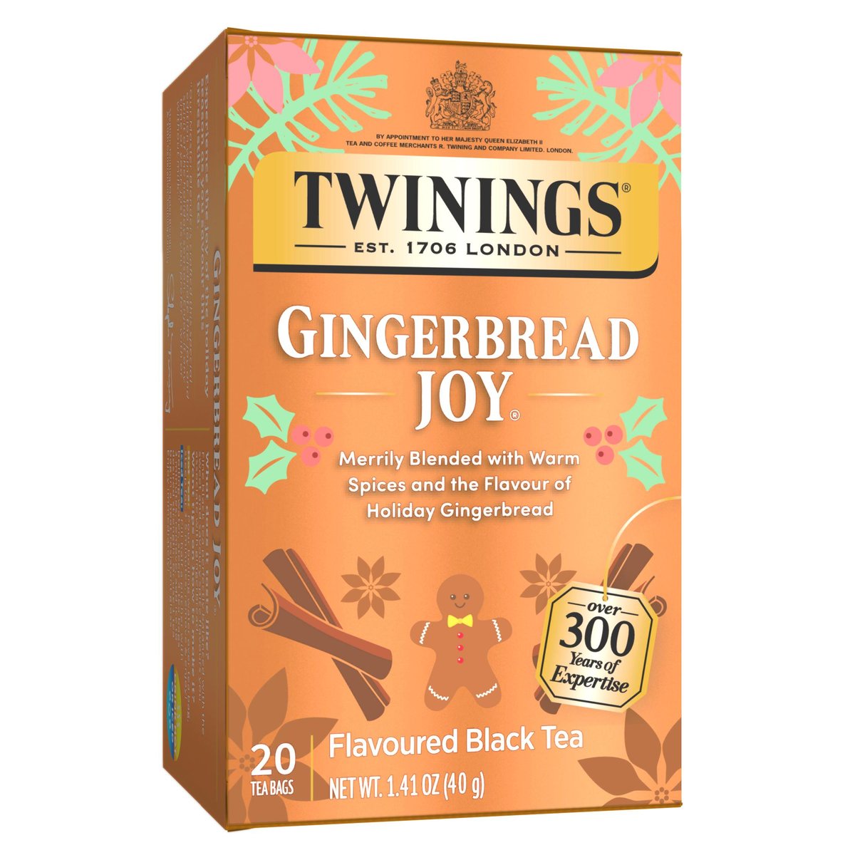 Twinings Gingerbread Joy - fekete tea gyömbér, fahéj ízesítéssel
