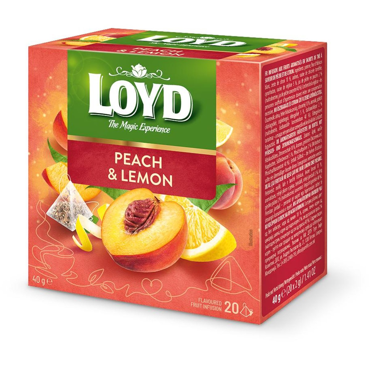 Loyd piramis filteres tea Barack-Citrom ízű