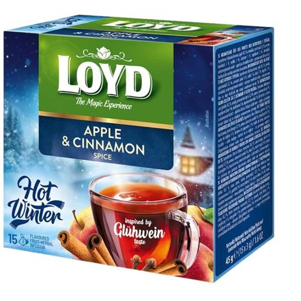 Loyd Hot Winter piramis filteres tea Alma-fahéj ízesítéssel - forralt bor