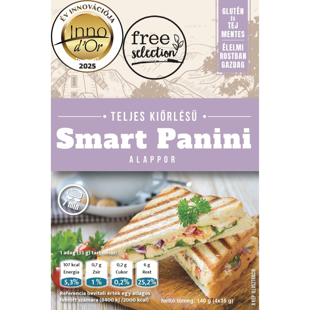 Free Selection Smart Panini teljes kiőrlésű panini alappor