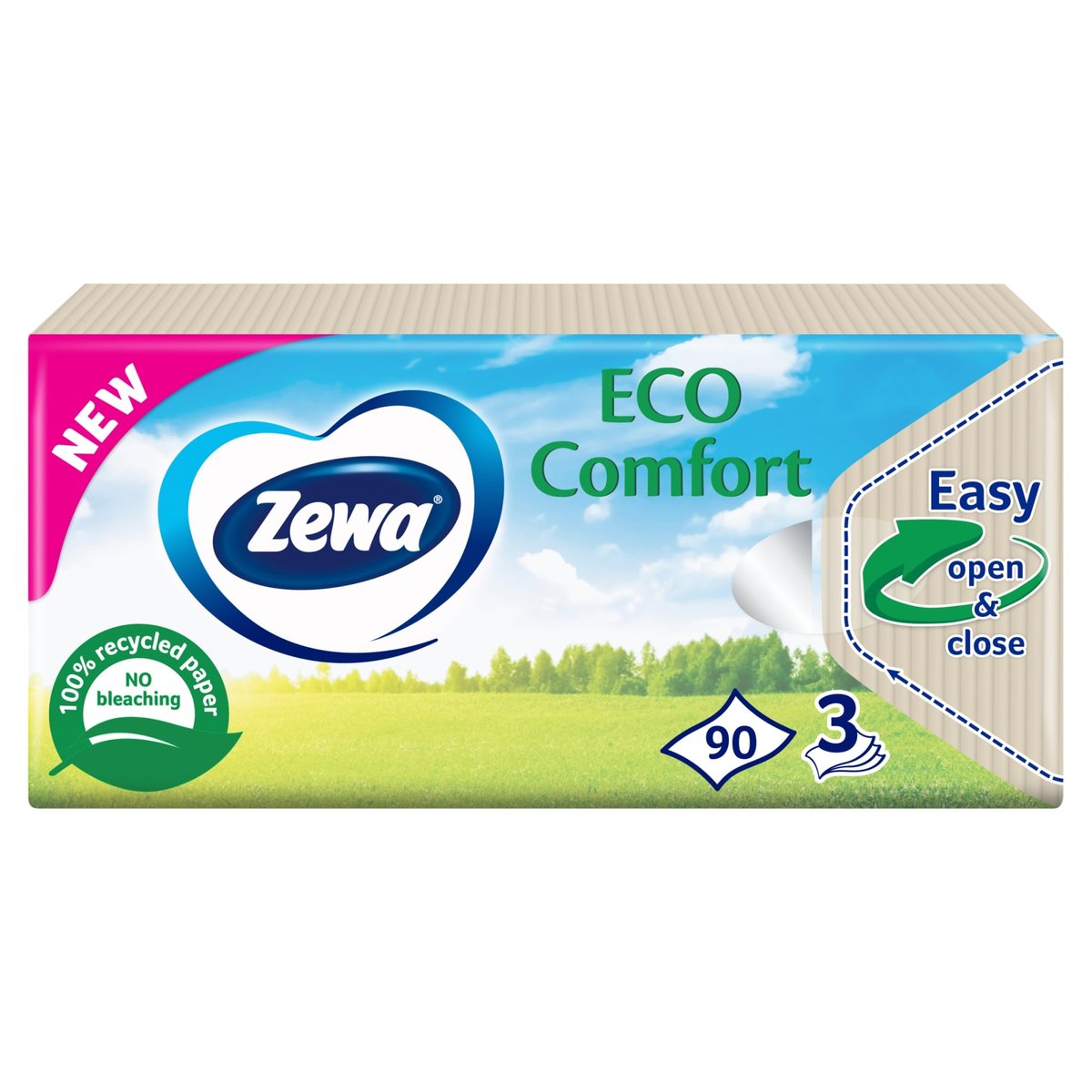 Zewa Eco Comfort illatmentes papír zsebkendő 3 rétegű