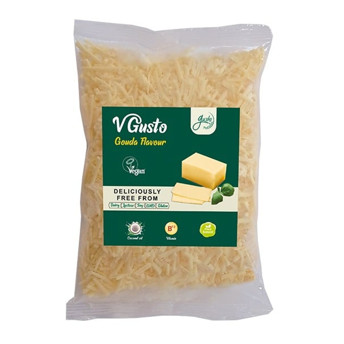 Gusto Vegan Gouda ízű reszelt (hozzáadott B vitaminal)