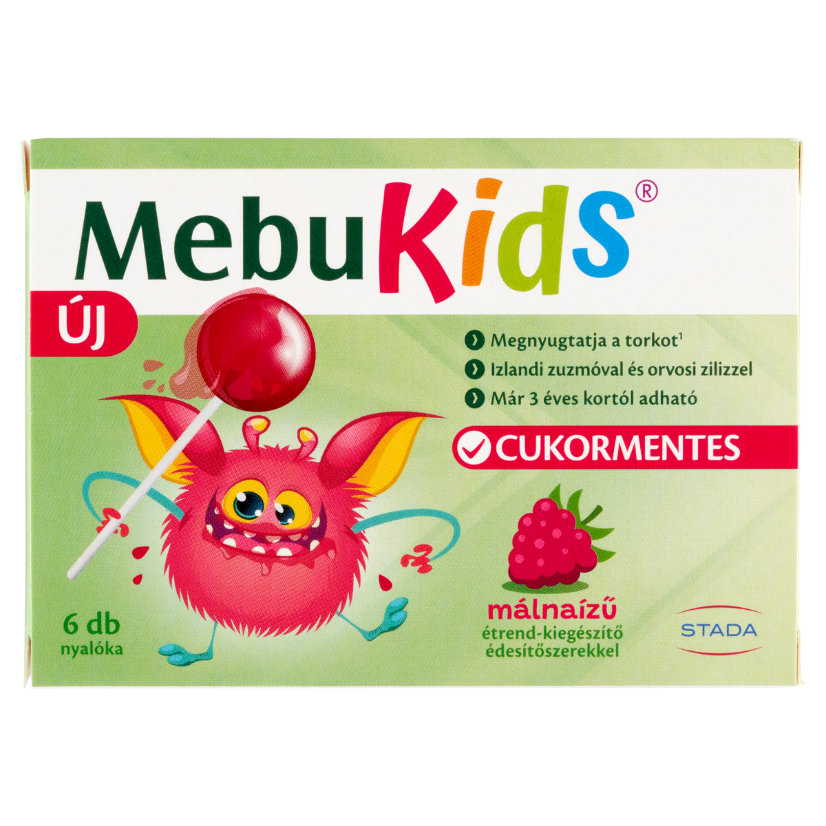 MebuKids nyalóka málna 6 db