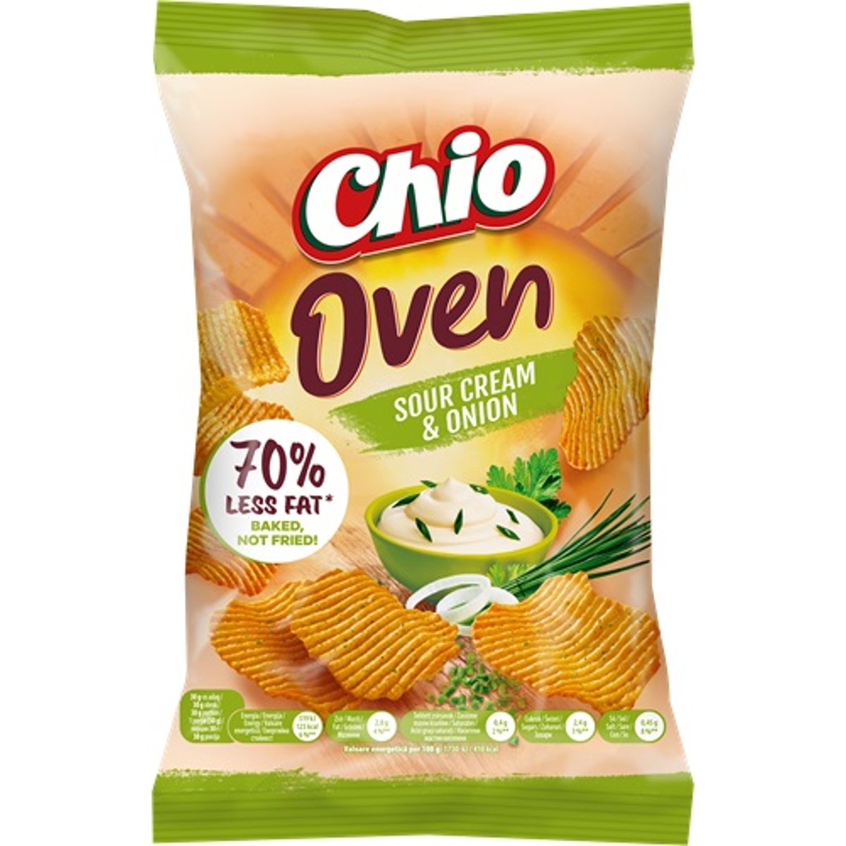 Chio Oven Kemencében sütött hagymás-tejfölös ízű burgonyachips