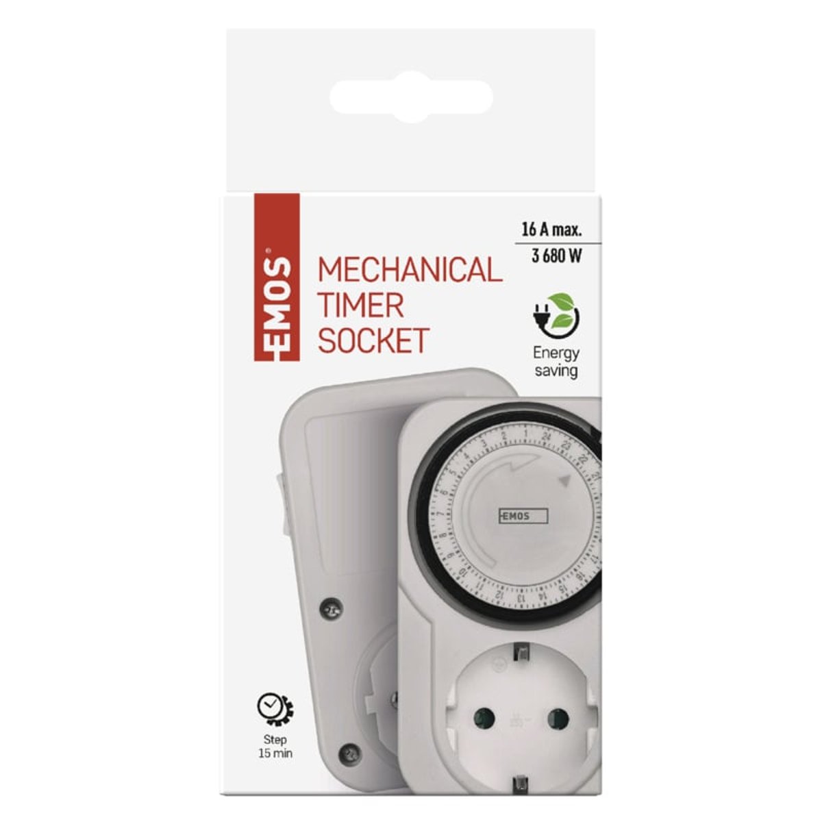 EMOS Mechanikus időkapcsoló aljzat 1GD/2A IP20