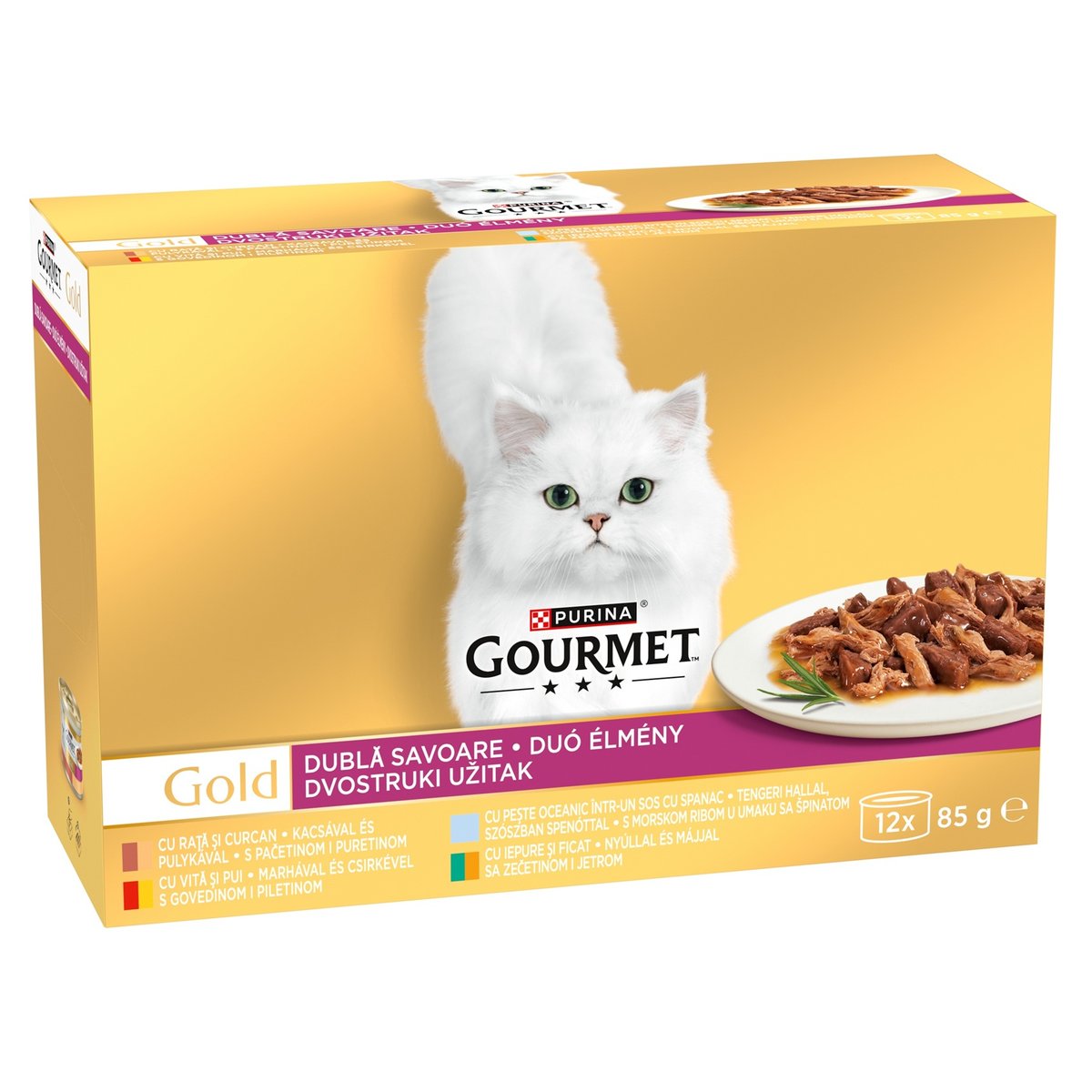 Gourmet Gold Duó élmény nedves macskaeledel (12x85g)