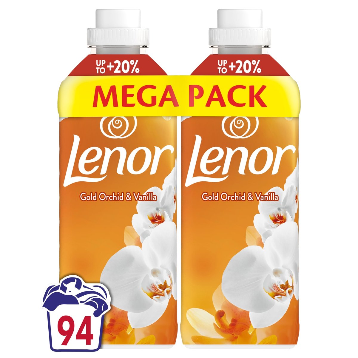 Lenor Öblítő Orchid & Vanilla 94 mosáshoz, 2x987 ml