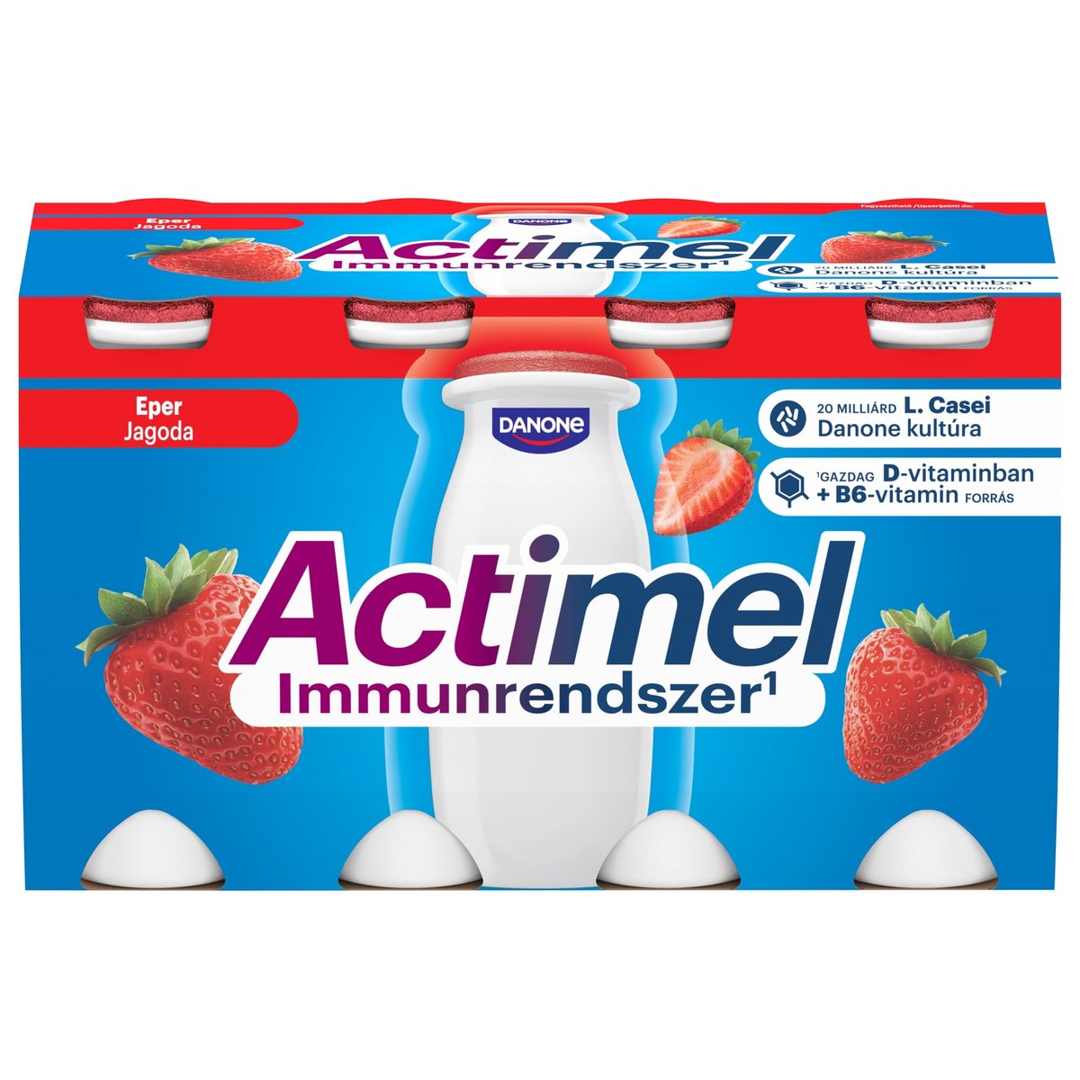 Danone Actimel zsírszegény, élőflórás, eperízű joghurtital (8x100g)