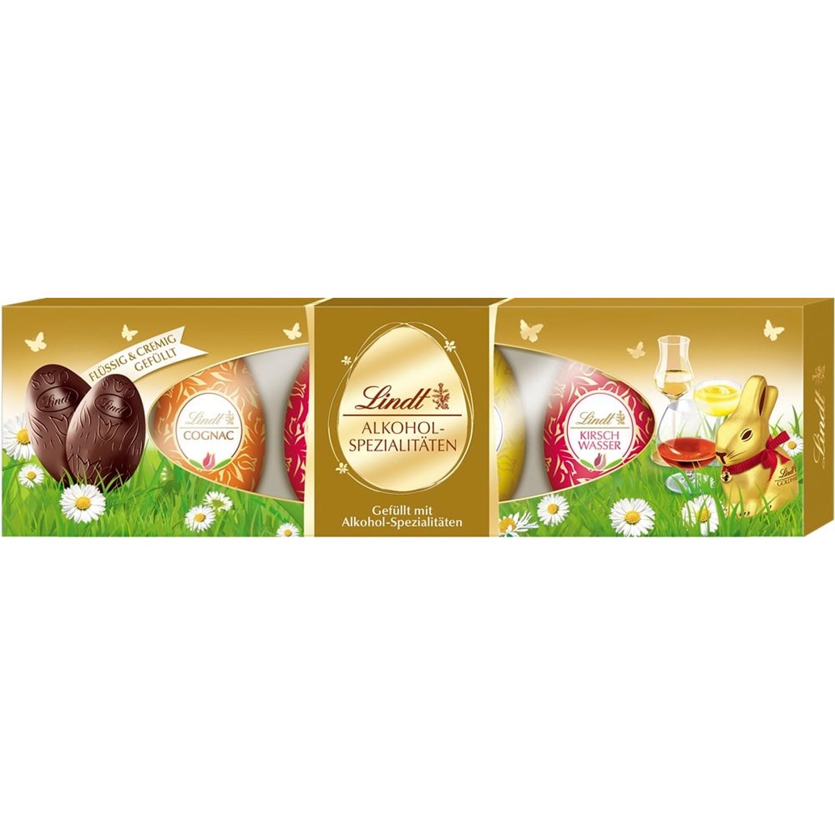 Lindt étcsokoládé tojás mix alkoholos töltelékkel