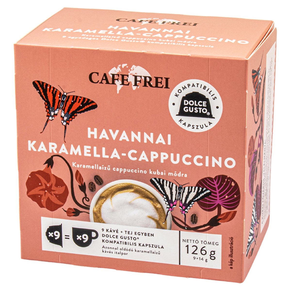 Cafe Frei Havannai Karamella-Cappuccino Dolce Gusto kávékapszula karamellaízű