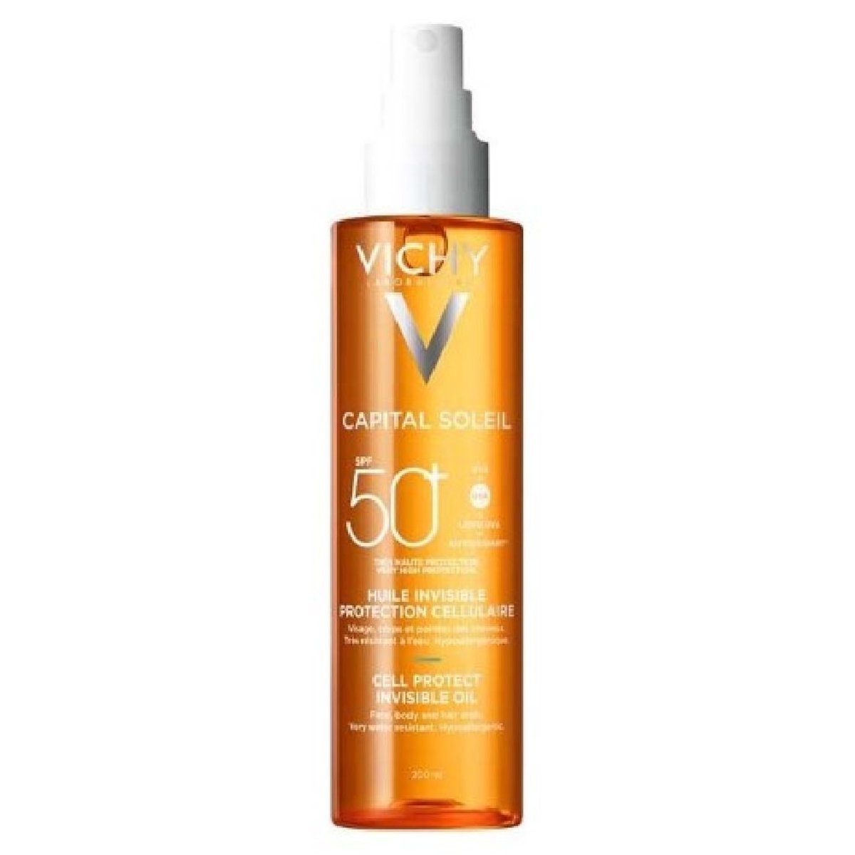 Vichy Capital Soleil Cell Protect láthatatlan olaj F50+ 200ml