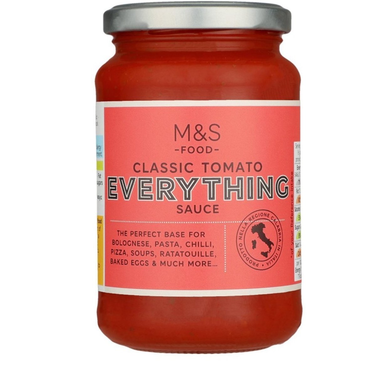 Marks & Spencer Paradicsom, sárgarépa, hagyma, fokhagyma szósz fűszernövényekkel és fűszerekkel