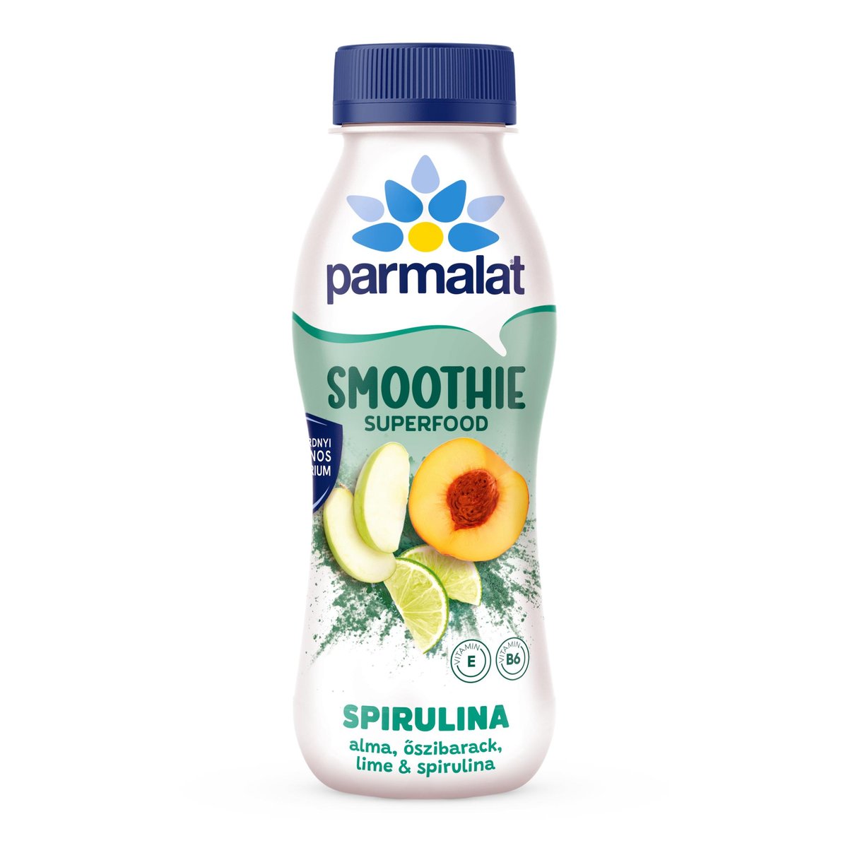 Parmalat Smoothie Spirulina, alma, őszibarackos, lime
