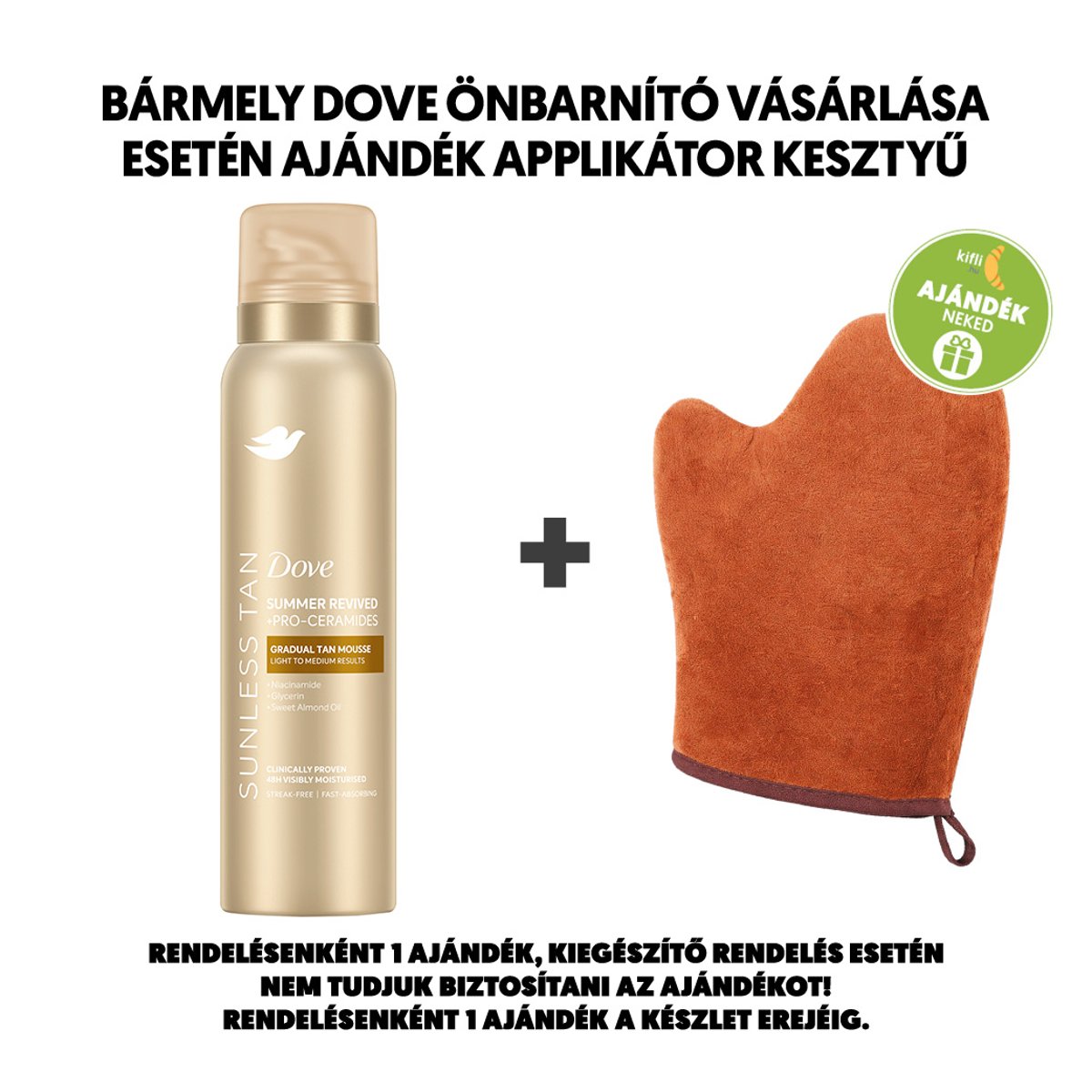 Dove Summer Revived önbarnító hab világos-közepes árnyalatú bőrre, 150ml