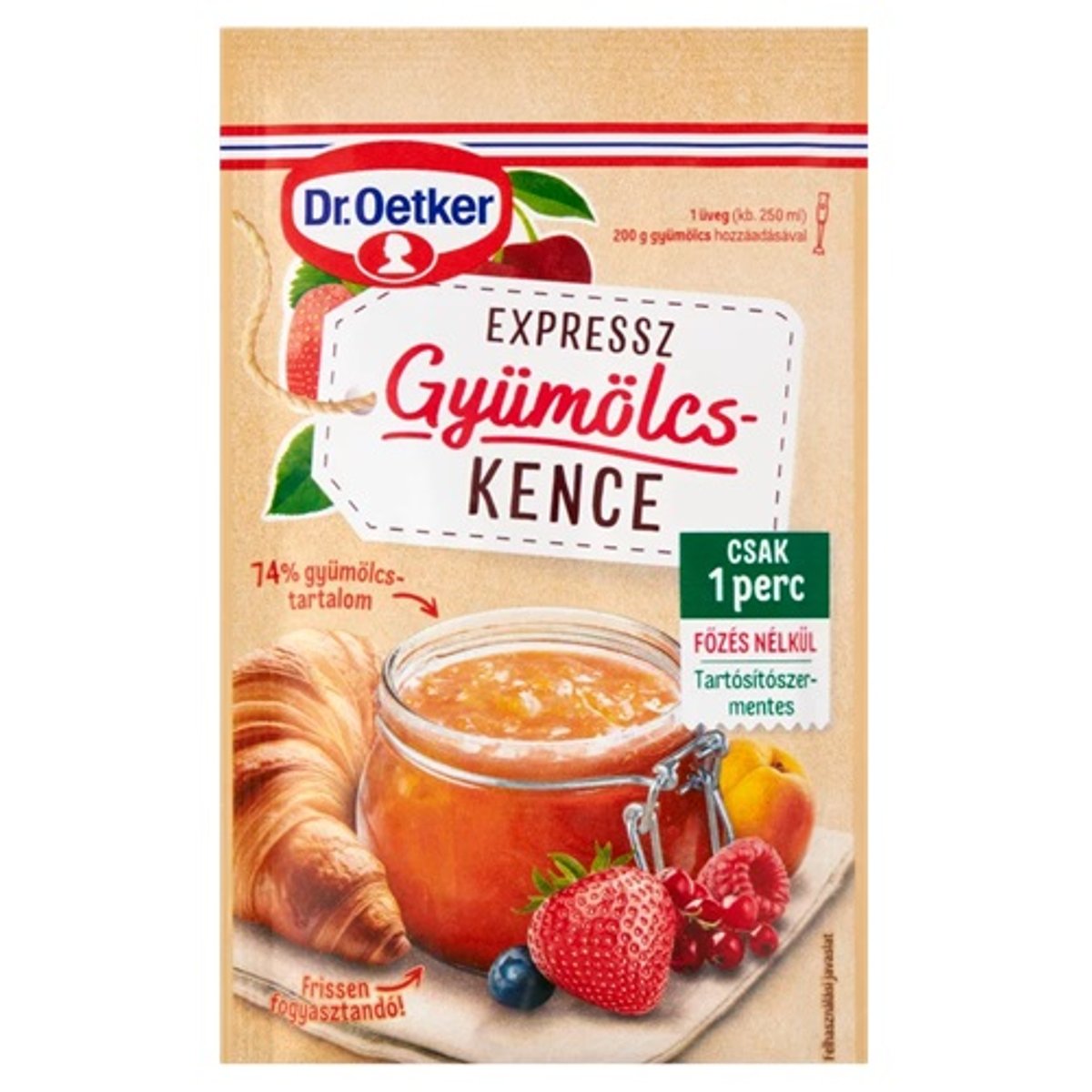 Dr. Oetker Expressz alappor Gyümölcskence készítéséhez