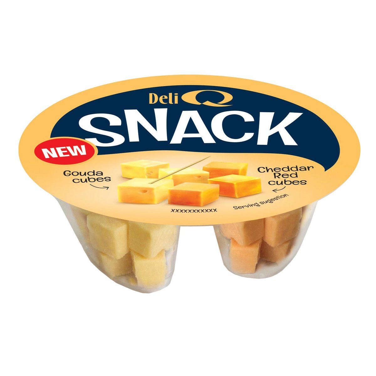 Deli Q Snack Gouda és red cheddar kockák