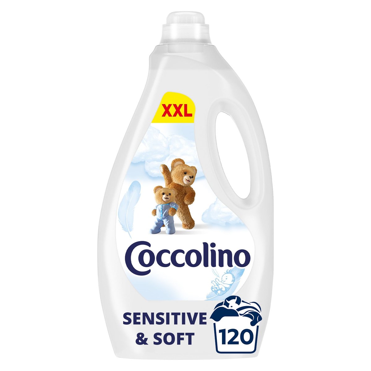 Coccolino Sensitive&Soft öblítő érzékeny bőrre, 120 mosás, 3000 ml