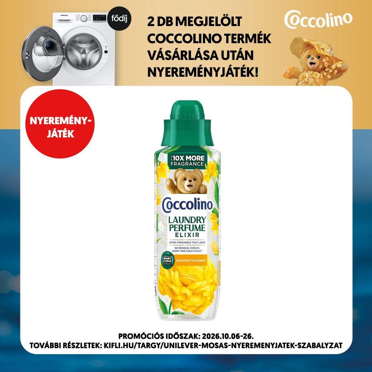 Coccolino Summer Bouquet illatfokozó mosóparfüm, 460ml