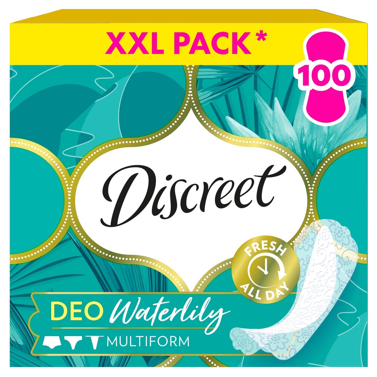 Discreet DEO Multiform Waterlily Tisztasági Betét, Vékony, 100 db