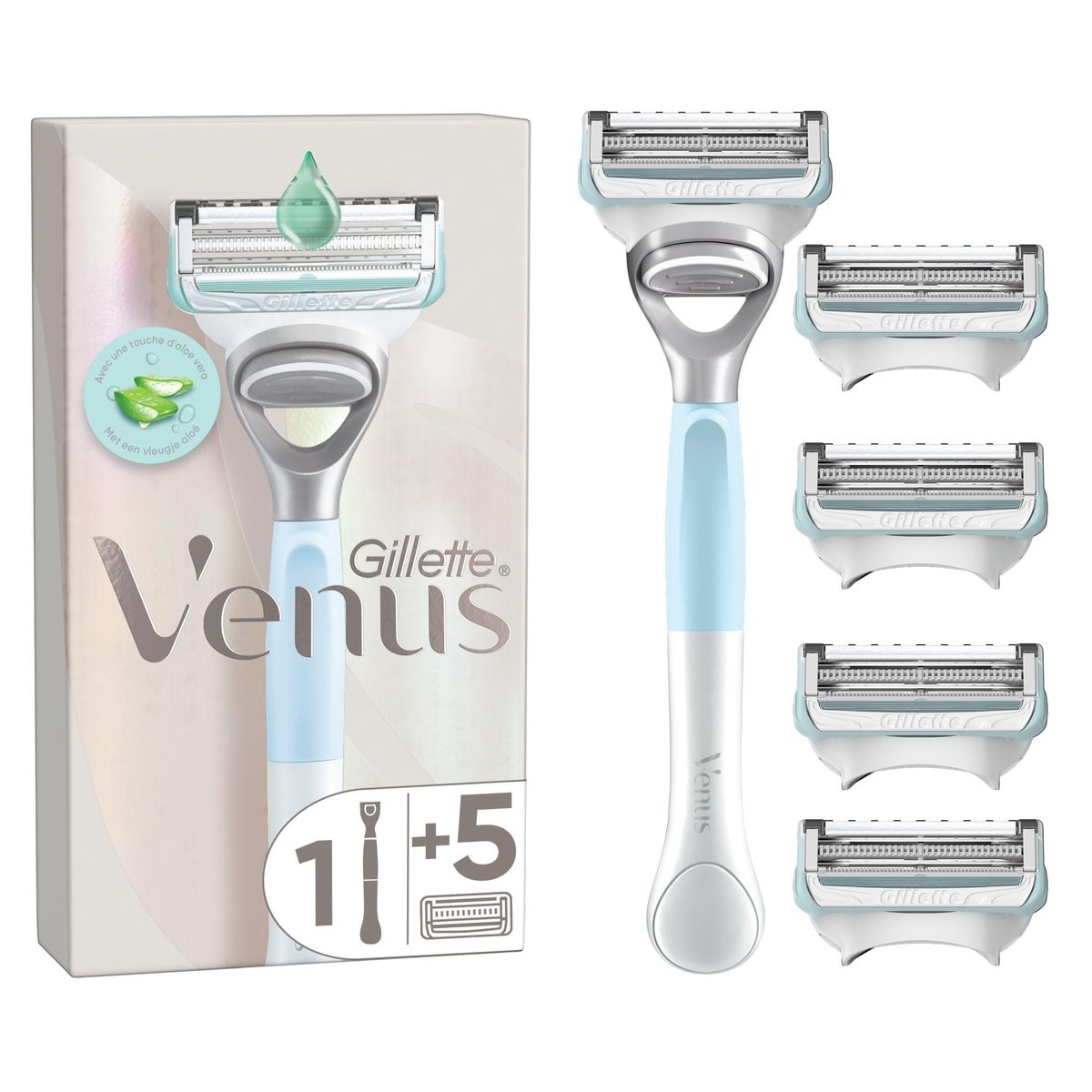 Gillette Venus Női Borotva Az Intim Területekhez, 5 db Borotvabetéttel