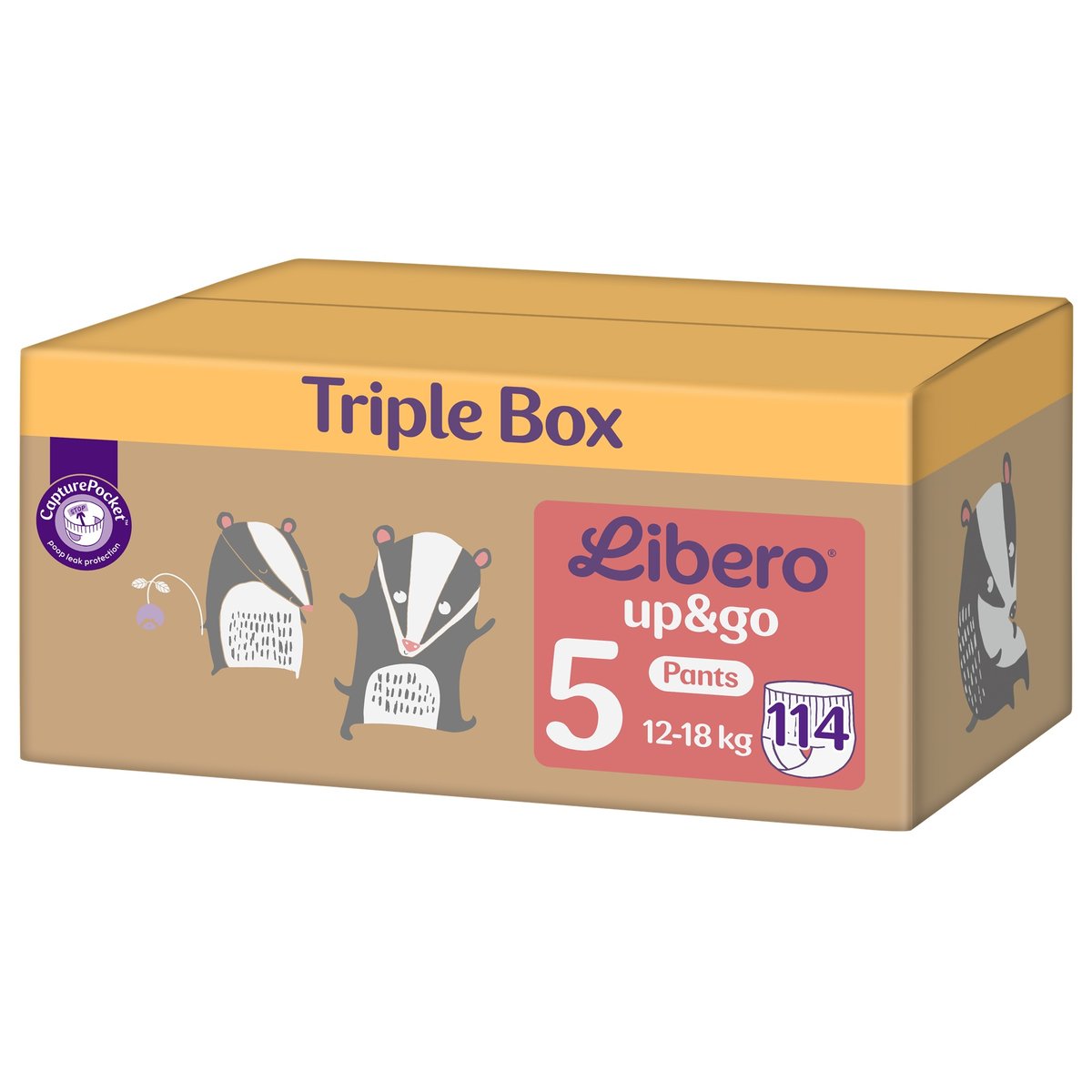 Libero Up&Go 5 TRIPLE BOX bugyipelenka 12-18 kg (5-ös méret)