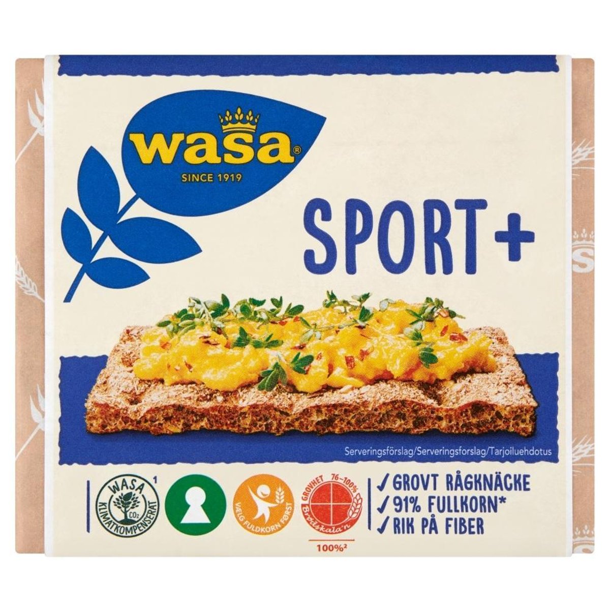 Wasa Sport+ - ropogós kenyérszeletek teljeskiőrlésű búzalisztből