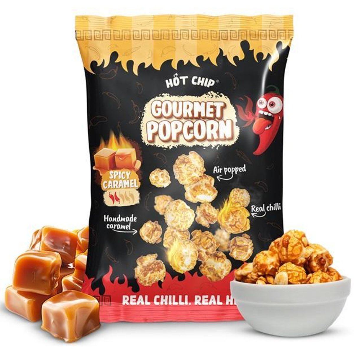 Hot Chip Karamell popcorn