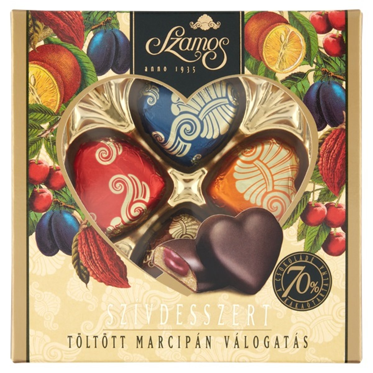 Szamos Töltött marcipán szívdesszert válogatás