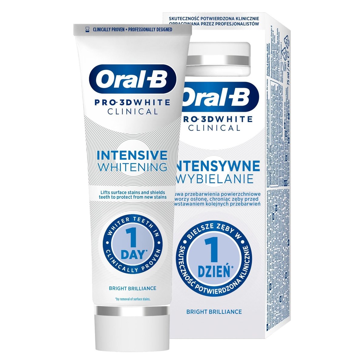Oral-B Pro-3D White Intensive Whitening Fogkrém, 75 ml