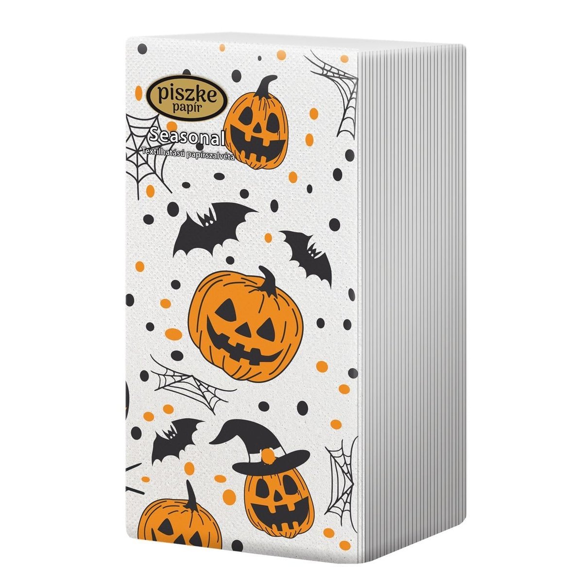 Piszke Seasona Halloween textilhatású papír szalvéta 2 mintával