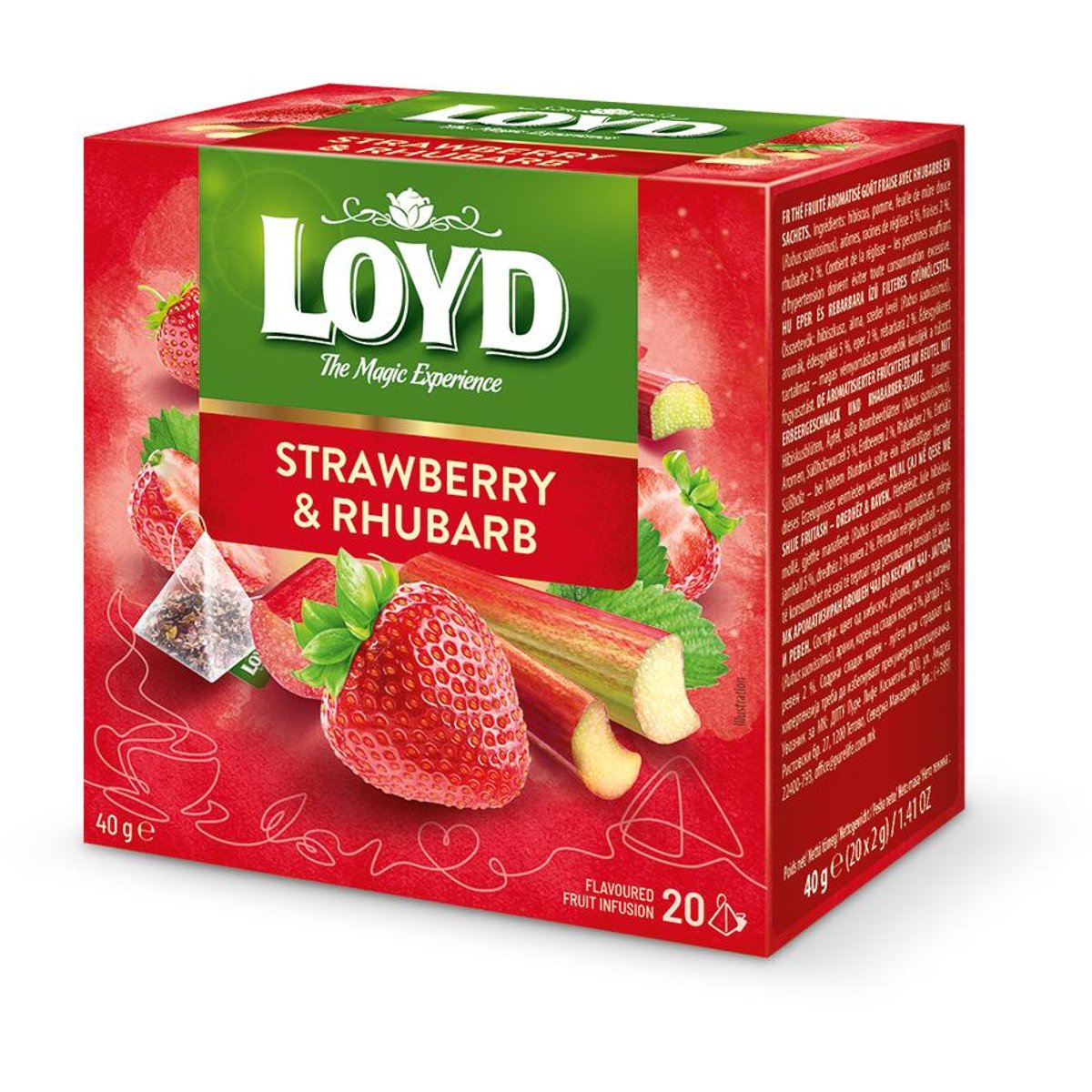 Loyd piramis tea Eper-Rebarbara