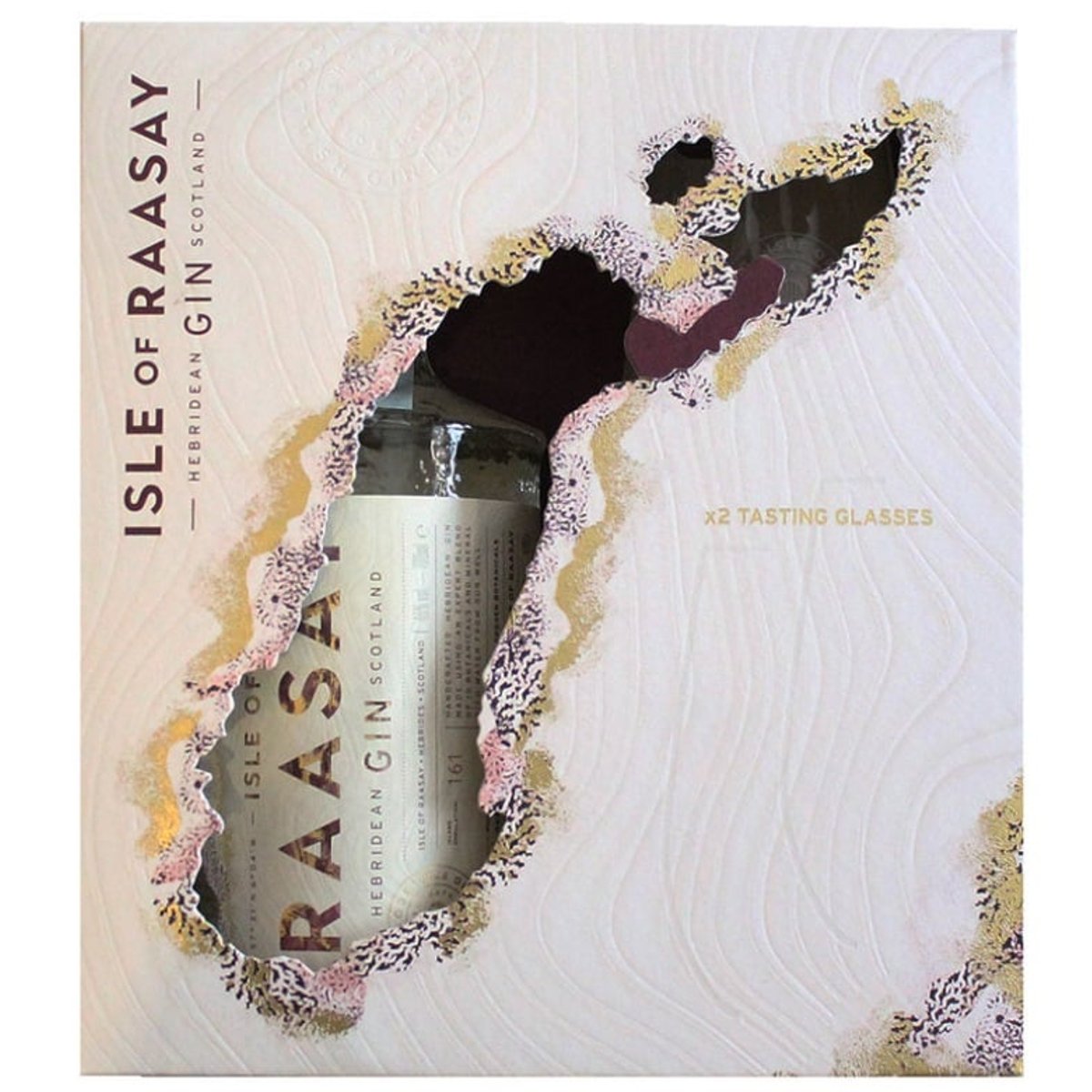 Isle of Raasay gin ajándékcsomag 2 pohárral 46%