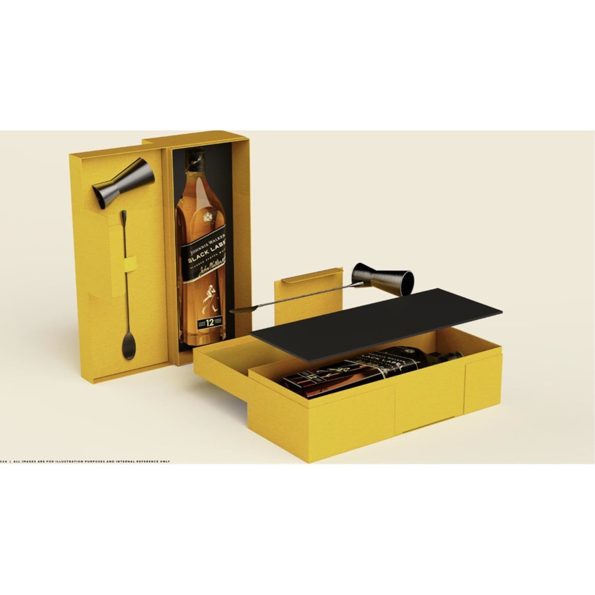 Johnnie Walker Black Label 0,7l ajándék koktél szettel