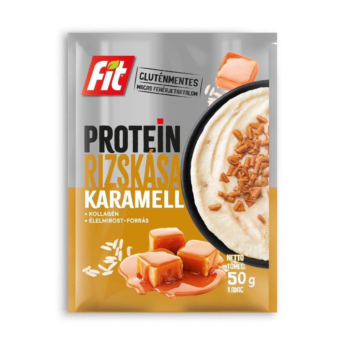 Fit Protein Rizskása karamell, gluténmentes