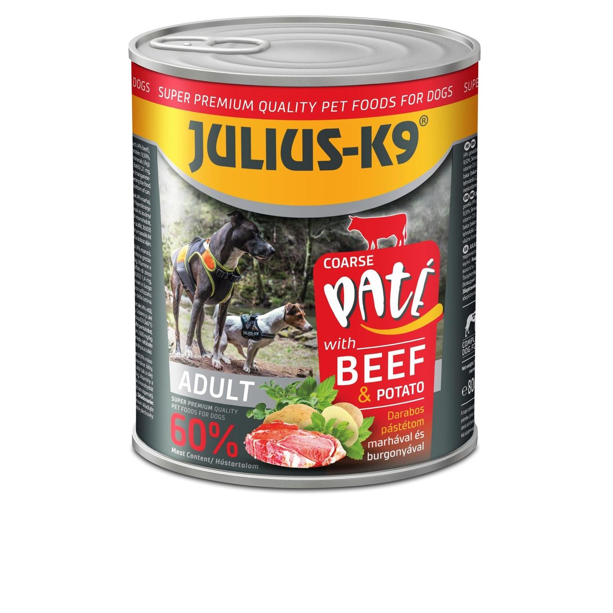 Julius-K9 Dog konzerv pástétom felnőtt kutyáknak, marha-burgonya