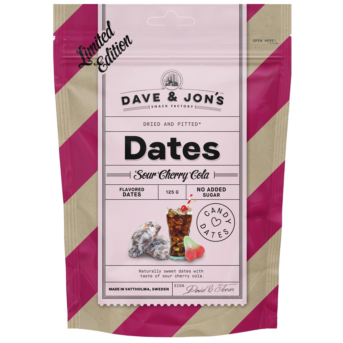Dave & Jon's Dates Cherry Cola - cseresznyés cola ízű datolya snack