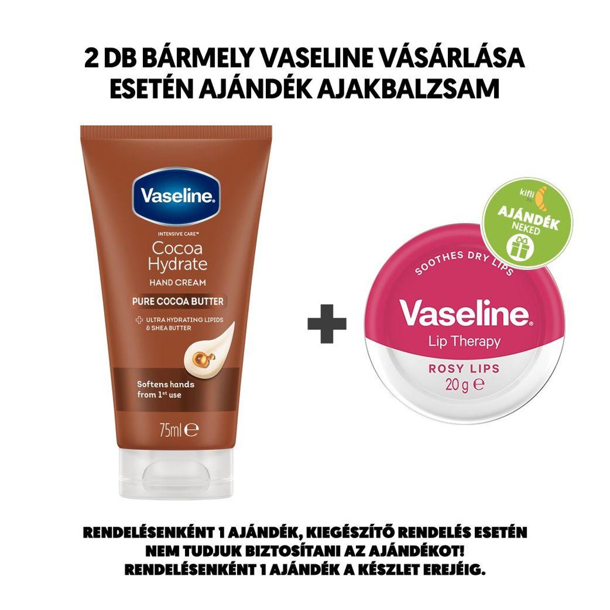 Vaseline Cocoa Radiant hidratáló kézkrém kakaóvajjal