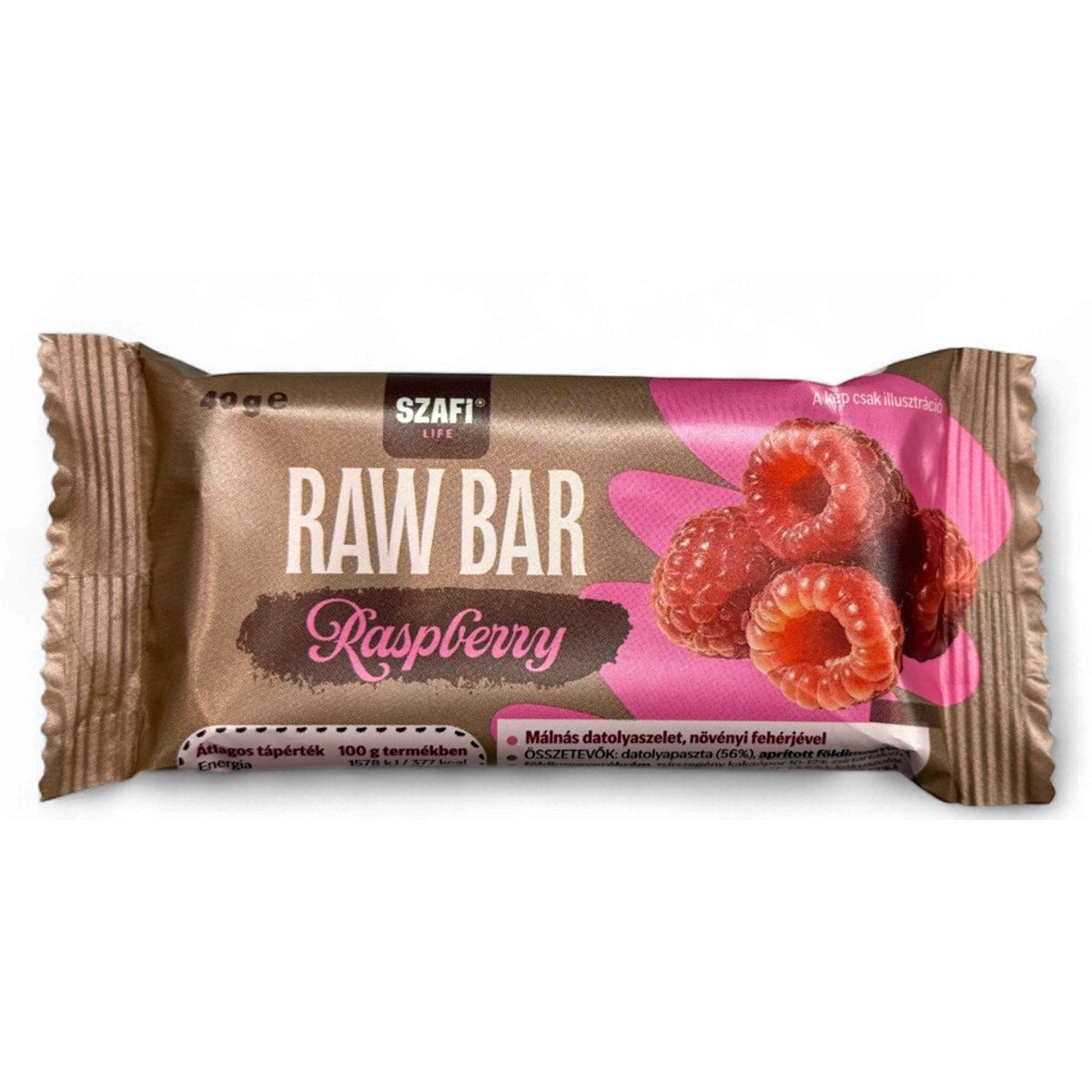 Szafi Life Proteines Málnás Raw Bar gluténmentes