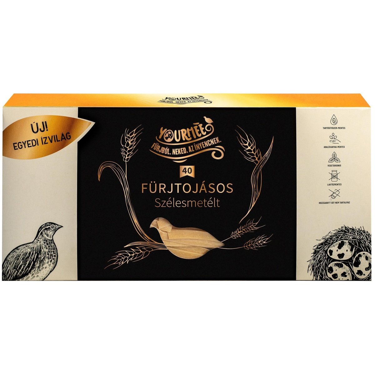 Yourméé 40 fürjtojásos száraztészta, szélesmetélt