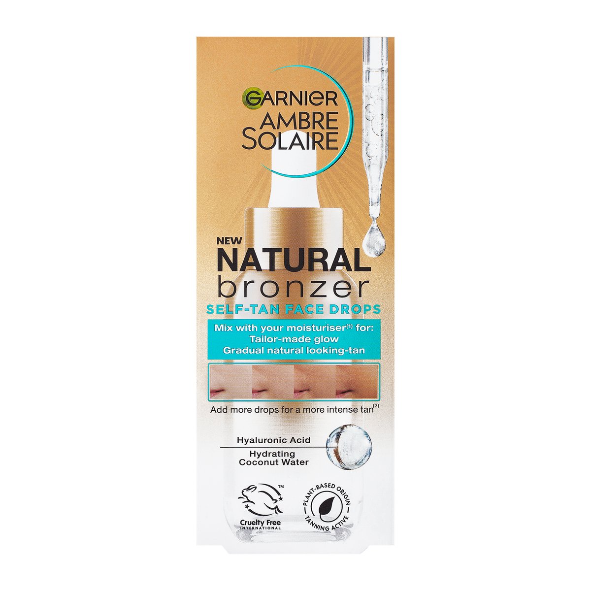 GARNIER Ambre Solaire Natural Bronzer Önbarnító cseppek arcra