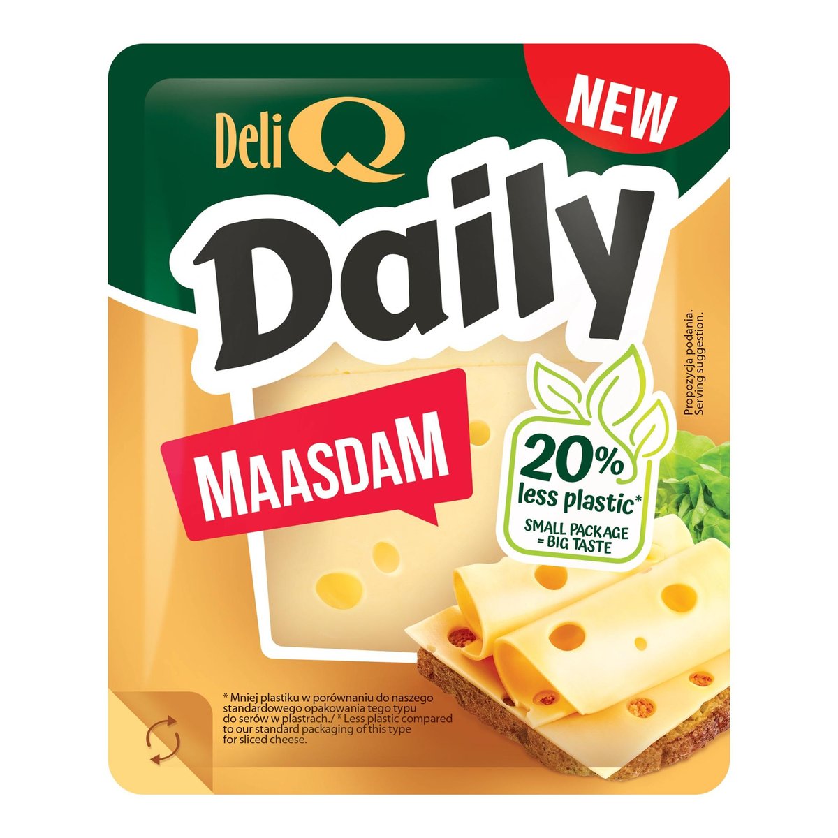 Deli Q Daily Holland Maasdam szeletelt sajt