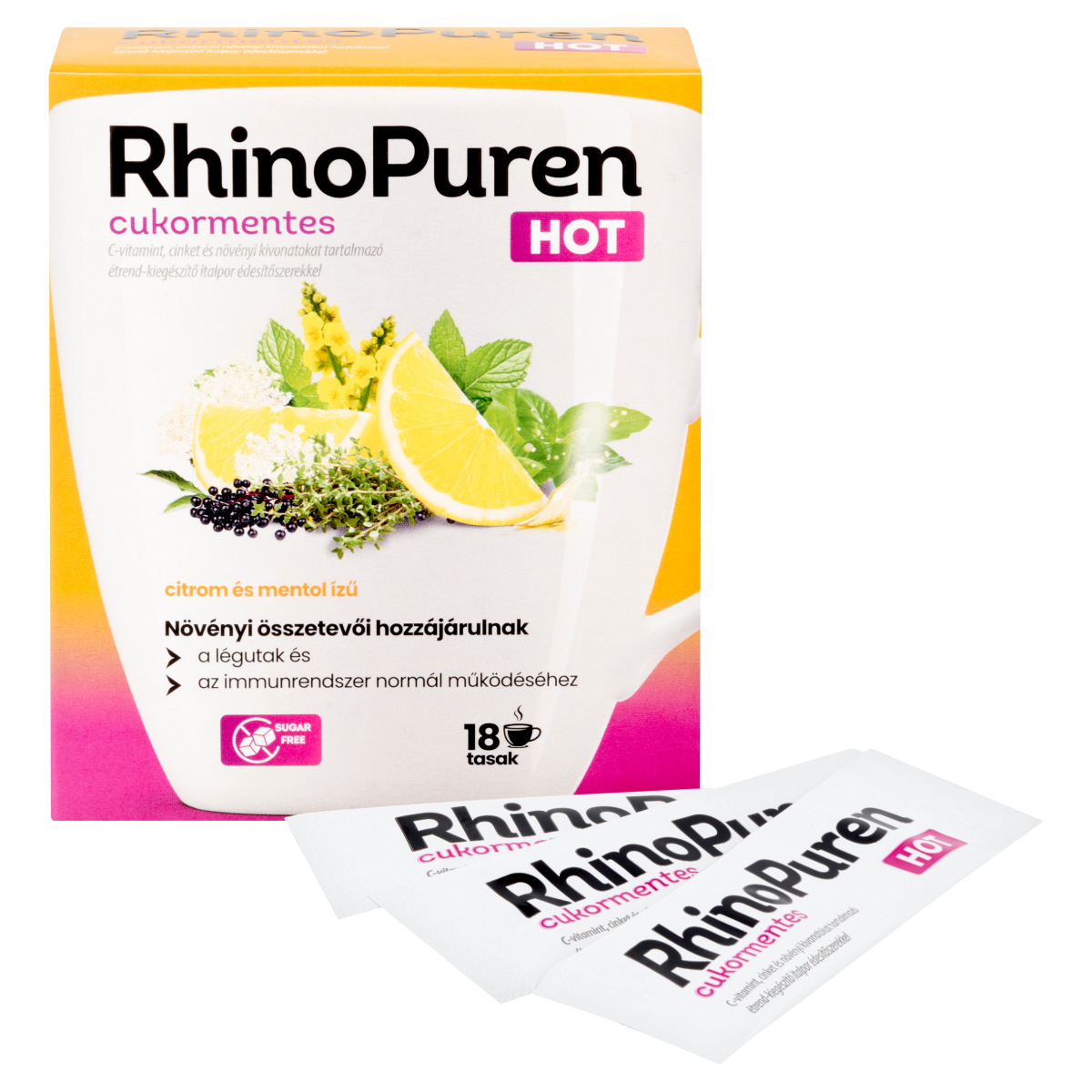 RhinoPuren HOT cukormentes italpor 18 db