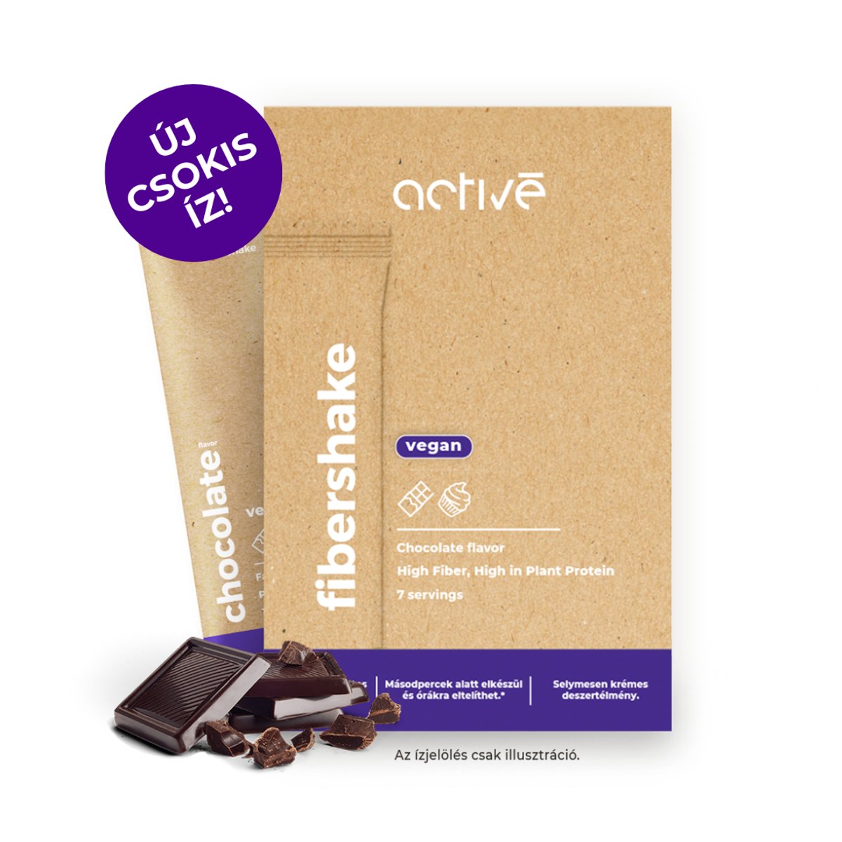activé FiberShake® Vegan Chocolate csokoládé ízű vegán rost shake